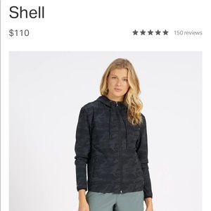 Black camo shell jacket